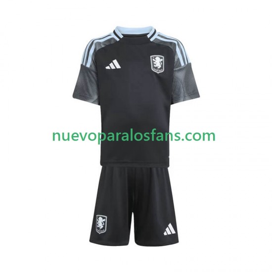 Camiseta de Fútbol Aston Villa Niño Exterior 2025-2026 Manga Corta