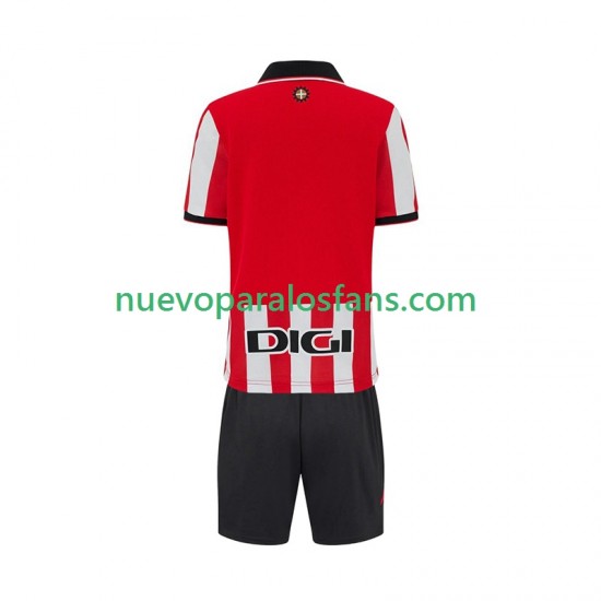 Camiseta de Fútbol Athletic Bilbao Niño Casa 2025-2026 Manga Corta