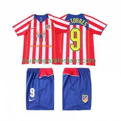 Camiseta de Fútbol Atlético Madrid F TORRES 9 2005 Retro Niño Casa 2004 Manga Corta