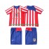 Camiseta de Fútbol Atlético Madrid 2005 Retro Niño Casa 2004 Manga Corta