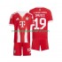 Camiseta de Fútbol Bayern de Múnich Alphonso Davies 19 Niño Casa 2025-2026 Manga Corta