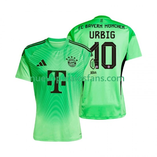 Camiseta de Fútbol Bayern de Múnich Jonas Urbig 40 Portero Hombre Casa 2025-2026 Manga Corta