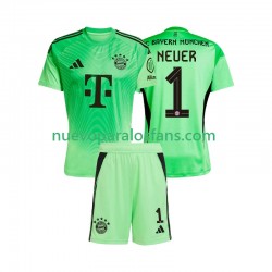 Camiseta de Fútbol Bayern de Múnich Manuel Neuer 1 Portero Niño Casa 2025-2026 Manga Corta