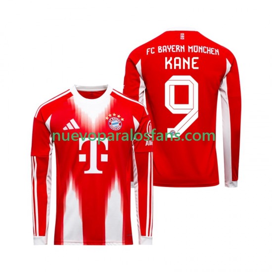 Camiseta de Fútbol Bayern de Múnich Harry Kane 9 Hombre Casa 2025-2026 Manga Larga