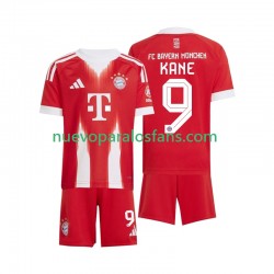 Camiseta de Fútbol Bayern de Múnich Harry Kane 9 Niño Casa 2025-2026 Manga Corta