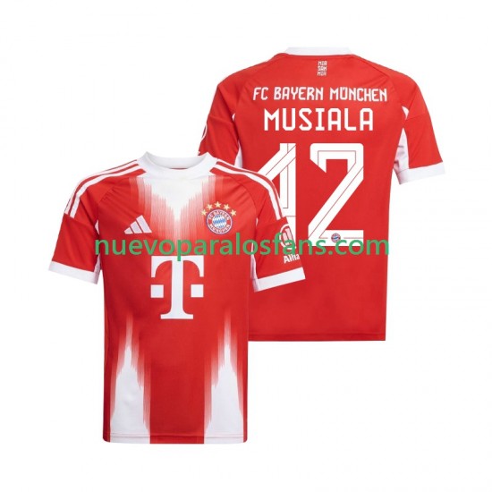 Camiseta de Fútbol Bayern de Múnich Jamal Musiala 42 Hombre Casa 2025-2026 Manga Corta