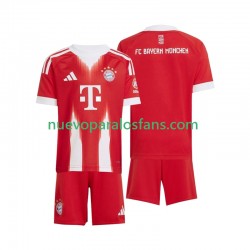Camiseta de Fútbol Bayern de Múnich Niño Casa 2025-2026 Manga Corta