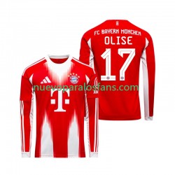 Camiseta de Fútbol Bayern de Múnich Michael Olise 17 Hombre Casa 2025-2026 Manga Larga