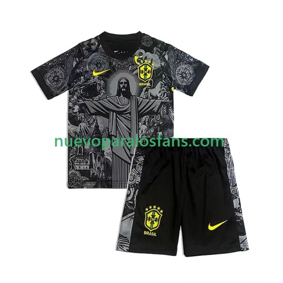 Brasil Cheist the Redeemer Football Shirts Niño Casa 2024 Manga Corta