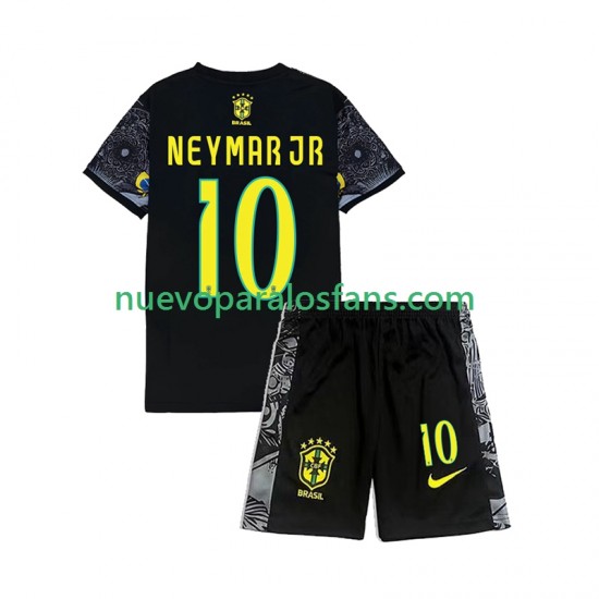 Brasil Neymar JR 10 Cheist the Redeemer Football Shirts Niño Casa 2024 Manga Corta