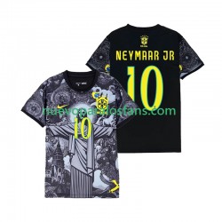 Camiseta de Fútbol Brasil Neymar JR 10 Cheist the Redeemer Hombre Casa 2024 Manga Corta