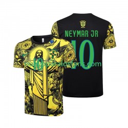 Camiseta de Fútbol Brasil Neymar JR 10 Jesus Hombre Casa 2024 Manga Corta
