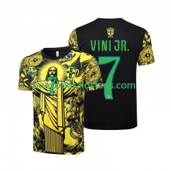 Camiseta de Fútbol Brasil Vinicius Junior 7 Jesus Hombre Casa 2024 Manga Corta