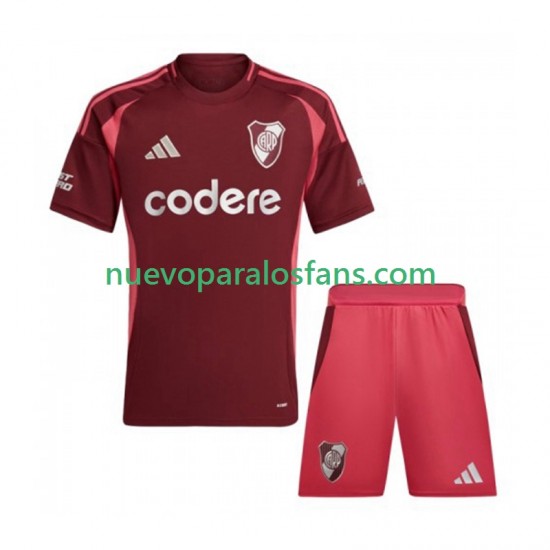 Camiseta de Fútbol CA River Plate Niño Exterior 2024-2025 Manga Corta