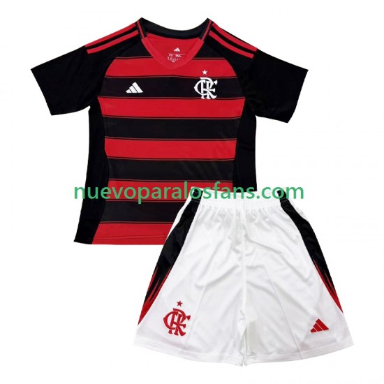 Camiseta de Fútbol CR Flamengo Niño Casa 2025-2026 Manga Corta