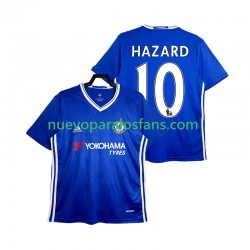 Camiseta de Fútbol Chelsea HAZARD 10 2016-2017 Retro Hombre Casa Manga Corta