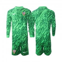 Camiseta de Fútbol Croacia Portero Niño Exterior 2024 Manga Larga