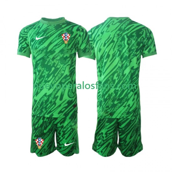 Camiseta de Fútbol Croacia Portero Niño Exterior 2024 Manga Corta