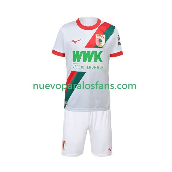 Camiseta de Fútbol FC Augsburg Niño Casa 2025-2026 Manga Corta
