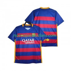 Camiseta de Fútbol FC Barcelona 2015-2016 Retro Hombre Casa Manga Corta