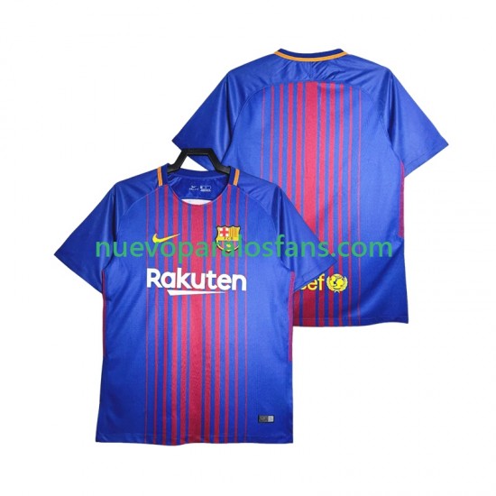 Camiseta de Fútbol FC Barcelona 2017-20168 Retro Hombre Casa Manga Corta