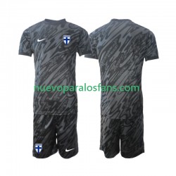 Camiseta de Fútbol Finlandia Portero Niño Casa 2024 Manga Corta