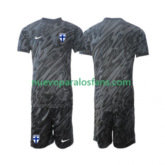 Camiseta de Fútbol Finlandia Portero Niño Casa 2024 Manga Corta