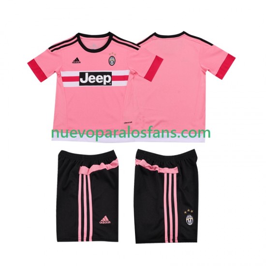 Camiseta de Fútbol Juventus 2015 2016 Retro Niño Exterior Manga Corta