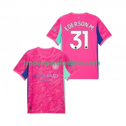 Camiseta de Fútbol Manchester City Ederson Moraes 31 Portero Hombre Exterior 2025-2026 Manga Corta