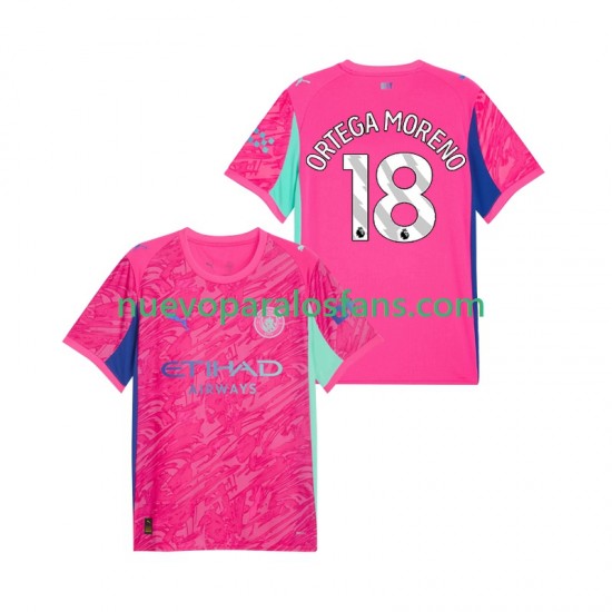 Camiseta de Fútbol Manchester City ORTEGA MORENO 18 Portero Hombre Exterior 2025-2026 Manga Corta