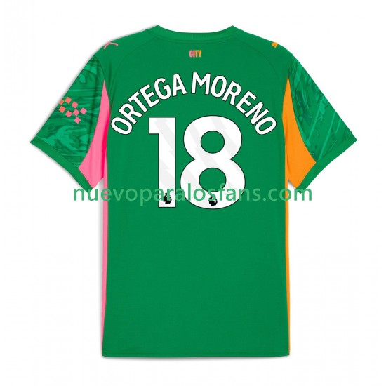 Camiseta de Fútbol Manchester City ORTEGA MORENO 18 Portero Hombre Casa 2025-2026 Manga Corta