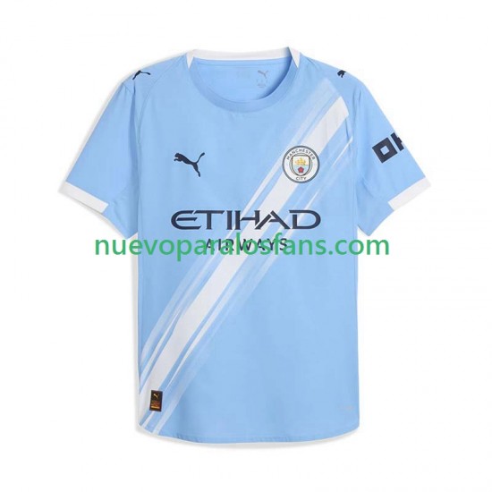 Camiseta de Fútbol Manchester City Hombre Casa 2025-2026 Manga Corta