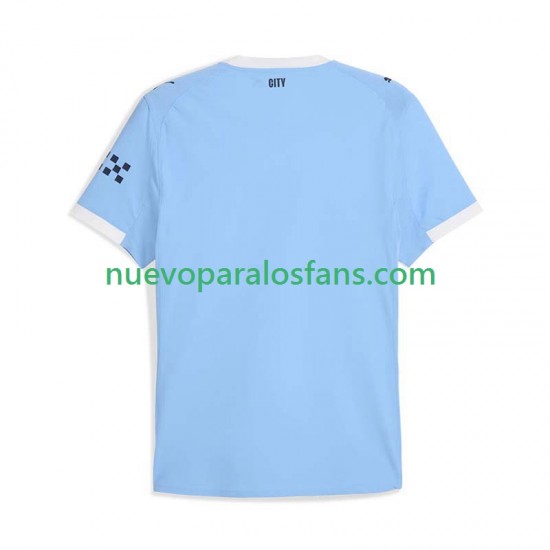 Camiseta de Fútbol Manchester City Hombre Casa 2025-2026 Manga Corta