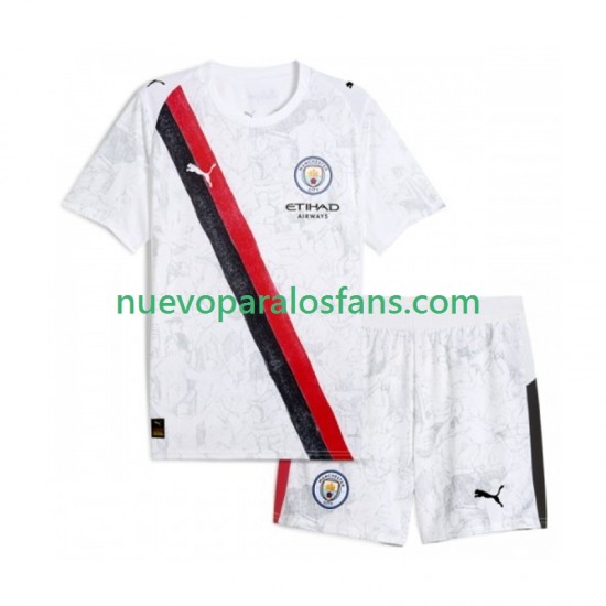 Camiseta de Fútbol Manchester City UPER Kids Niño Casa 2025-2026 Manga Corta