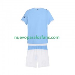 Camiseta de Fútbol Manchester City Niño Casa 2025-2026 Manga Corta