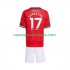 Camiseta de Fútbol Manchester United Alejandro Garnacho 17 Niño Casa 2025-2026 Manga Corta