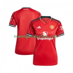 Camiseta de Fútbol Manchester United Mujer Casa 2025-2026 Manga Corta