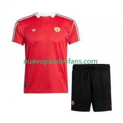 Camiseta de Fútbol Manchester United d Icon Niño Casa 2025-2026 Manga Corta