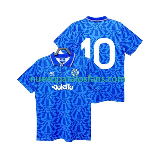 Camiseta de Fútbol Napoli 10 1991 1993 Retro Hombre Casa Manga Corta