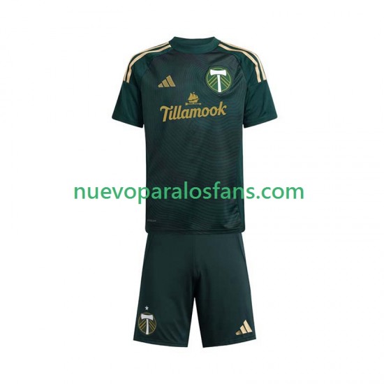 Camiseta de Fútbol Portland Timbers Niño Casa 2025 Manga Corta