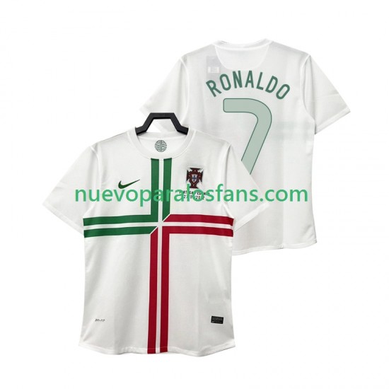 Camiseta de Fútbol Portugal Cristiano Ronaldo 7 2012 Retro Hombre Exterior Manga Corta