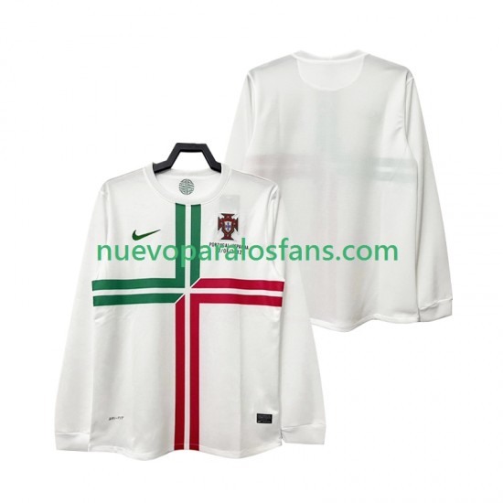Camiseta de Fútbol Portugal 2012 Retro Hombre Exterior Manga Larga