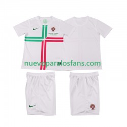 Camiseta de Fútbol Portugal 2012 Retro Niño Exterior Manga Corta