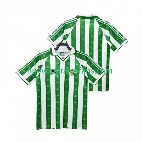 Camiseta de Fútbol Real Betis 1995 1997 Retro Hombre Casa Manga Corta