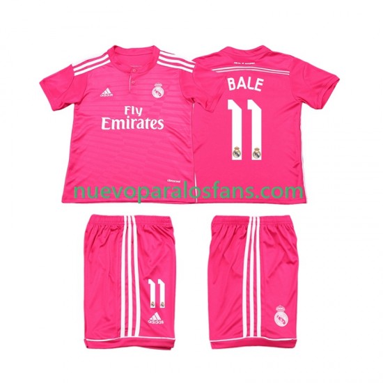 Camiseta de Fútbol Real Madrid Bale 11 2014 2015 Retro Niño Exterior Manga Corta