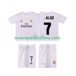 Camiseta de Fútbol Real Madrid Cristiano Ronaldo 7 2015 2016 Retro Niño Casa Manga Corta