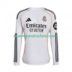 Camiseta de Fútbol Real Madrid Hombre Casa 2025-2026 Manga Larga