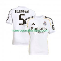 Camiseta de Fútbol Real Madrid Jude Bellingham 5 Hombre Casa 2025-2026 Manga Corta