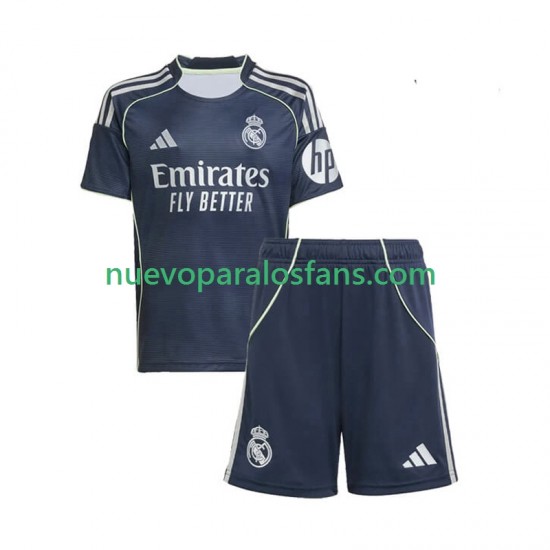 Camiseta de Fútbol Real Madrid Niño Exterior 2025-2026 Manga Corta