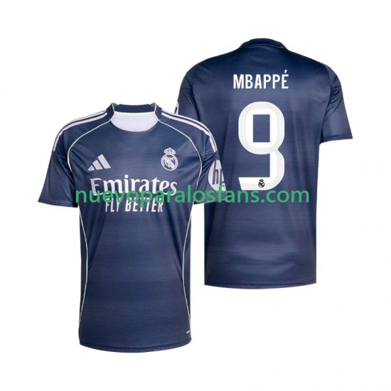 Camiseta de Fútbol Real Madrid Mbappé Kylian 9 Hombre Exterior 2025-2026 Manga Corta